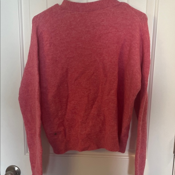 NWT Hot pink, Lululemon V-neck button up cardigan in alpaca/wool blend - Picture 7 of 8